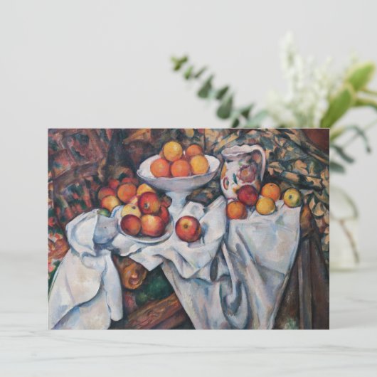 Paul Cezanne - Stilleven, Appelen en Sinaasappels Kaart (Staand voorkant)