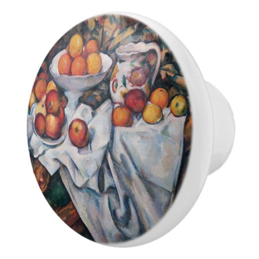 Paul Cezanne - Stilleven, Appelen en Sinaasappels Keramische Knop (Rechts)