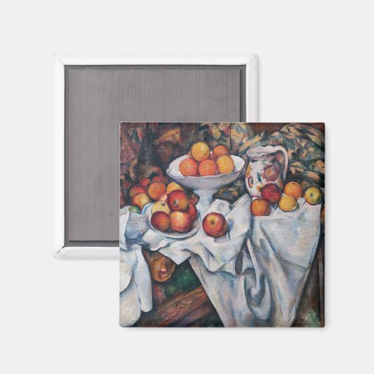 Paul Cezanne - Stilleven, Appelen en Sinaasappels Magneet (Voorkant / Achterkant)