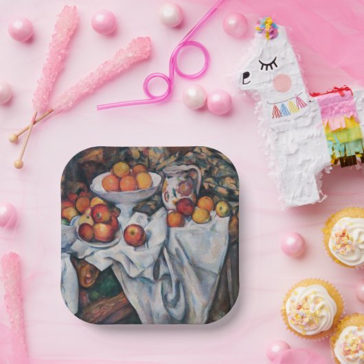 Paul Cezanne - Stilleven, Appelen en Sinaasappels Papieren Bordje (Feest)