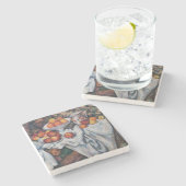 Paul Cezanne - Stilleven, Appelen en Sinaasappels Stenen Onderzetter (Zijkant)