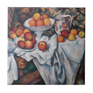 Paul Cezanne - Stilleven, Appelen en Sinaasappels Tegeltje