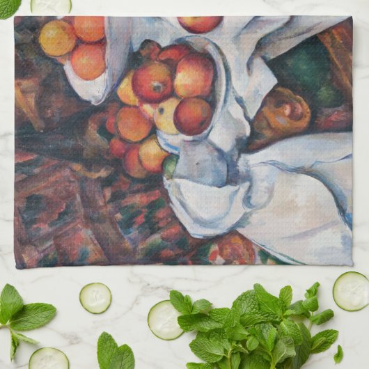 Paul Cezanne - Stilleven, Appelen en Sinaasappels Theedoek (Gevouwen)