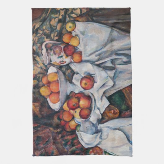 Paul Cezanne - Stilleven, Appelen en Sinaasappels Theedoek (Verticaal)
