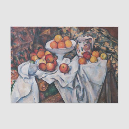 Paul Cezanne - Stilleven, Appelen en Sinaasappels Tissuepapier (Voorkant)