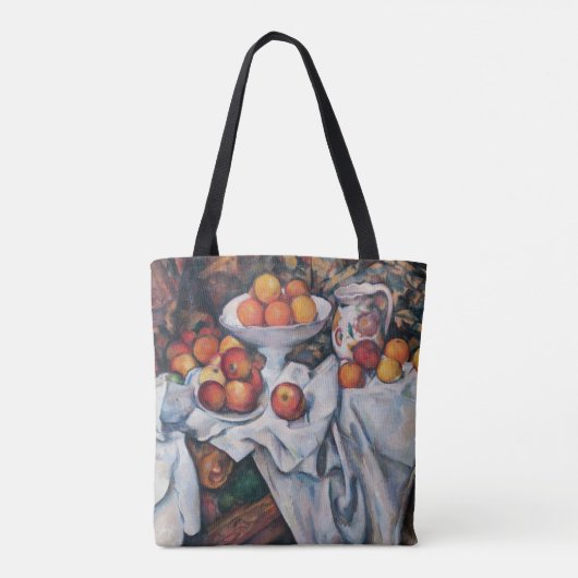 Paul Cezanne - Stilleven, Appelen en Sinaasappels Tote Bag (Achterkant)