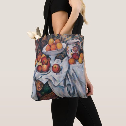 Paul Cezanne - Stilleven, Appelen en Sinaasappels Tote Bag (Dichtbij)