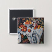 Paul Cezanne - Stilleven, Appelen en Sinaasappels Vierkante Button 5,1 Cm (Voorkant /achterkant)