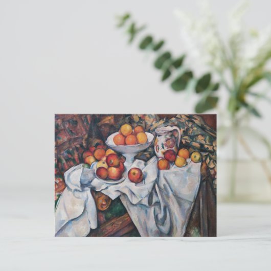 Paul Cezanne - Stilleven, appels en sinaasappels Briefkaart (Staand voorkant)