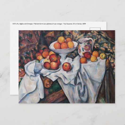 Paul Cezanne - Stilleven, appels en sinaasappels Briefkaart (Voorkant / Achterkant)