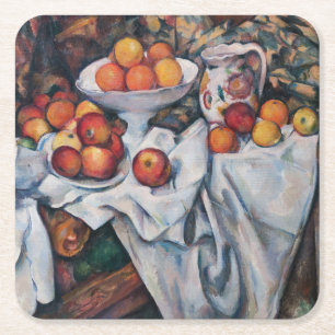 Paul Cezanne - Stilleven, Appels en Sinaasappels Kartonnen Onderzetters