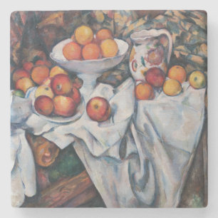 Paul Cezanne - Stilleven, Appels en Sinaasappels Stenen Onderzetter