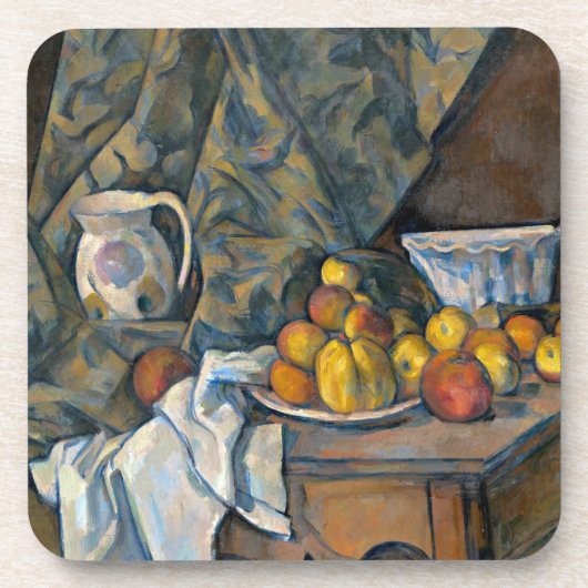 Paul Cezanne | Stilleven met appelen en perziken, Drankjes Onderzetter (Voorkant)