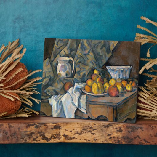 Paul Cezanne | Stilleven met appelen en perziken, Fotoplaat (Zijkant)