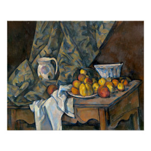 Paul Cezanne   Stilleven met appelen en perziken, Poster