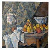 Paul Cezanne | Stilleven met appelen en perziken, Tegeltje (Voorkant)