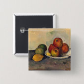 Paul Cezanne | Stilleven met appels, c.1890 Vierkante Button 5,1 Cm (Voorkant /achterkant)
