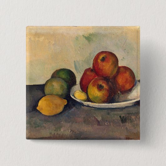 Paul Cezanne | Stilleven met appels, c.1890 Vierkante Button 5,1 Cm (Voorkant)