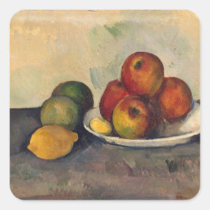 Paul Cezanne   Stilleven met appels, c.1890 Vierkante Sticker
