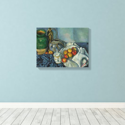 Paul Cezanne - Stilleven met appels Canvas Afdruk (Insitu (Houten vloer))