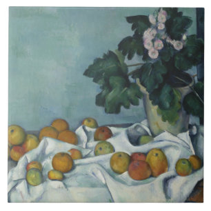 Paul Cezanne - Stilleven met appels en een pot Tegeltje
