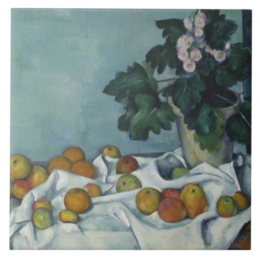 Paul Cezanne - Stilleven met appels en een pot Tegeltje (Voorkant)