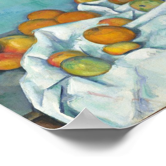 Paul Cézanne Stilleven met appels en primroses Poster (Hoek)