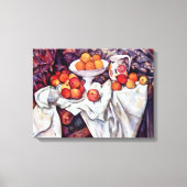 Paul Cezanne - Stilleven met appels en Sinaasappel Canvas Afdruk (Voorkant)