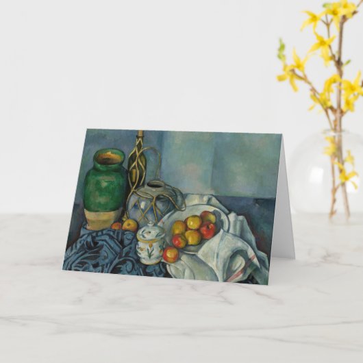 Paul Cezanne - Stilleven met appels Kaart (Gele Bloem)