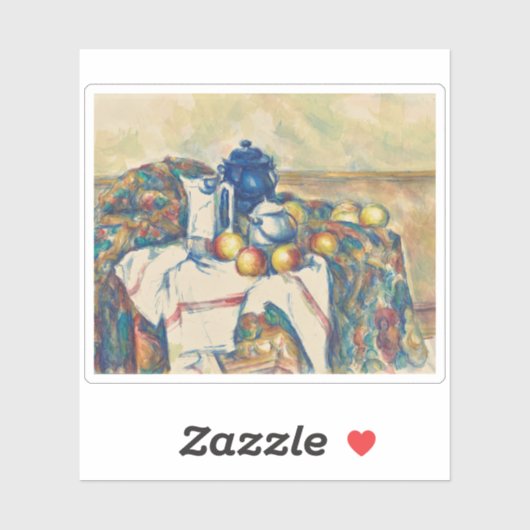 Paul Cézanne - Stilleven met blauwe pot Sticker (Vel)