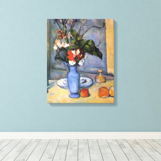 Paul Cezanne - Stilleven met blauwe vaas Canvas Afdruk (Insitu (Houten vloer))