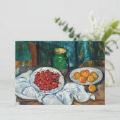 Paul Cezanne - Stilleven met Cherries en perachs Bedankkaart (Staand voorkant)