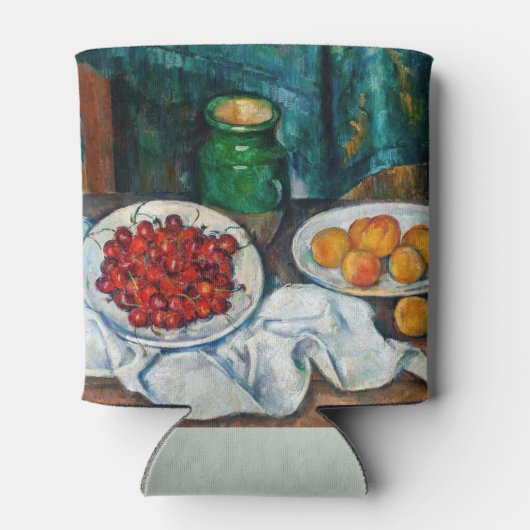 Paul Cezanne - Stilleven met Cherries en perachs Blikjeskoeler (Achterkant)