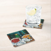 Paul Cezanne - Stilleven met Cherries en perachs Kartonnen Onderzetters (Insitu)