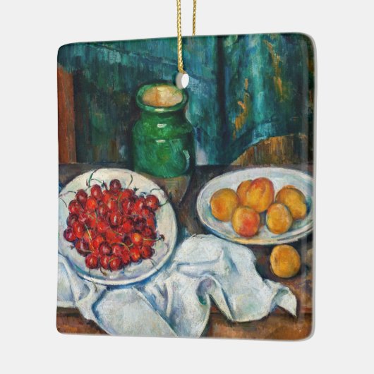 Paul Cezanne - Stilleven met Cherries en perachs Keramisch Ornament (Links)