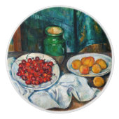 Paul Cezanne - Stilleven met Cherries en perachs Keramische Knop (Voorkant)