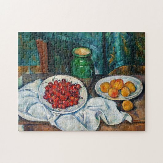 Paul Cezanne - Stilleven met Cherries en perachs Legpuzzel (Horizontaal)