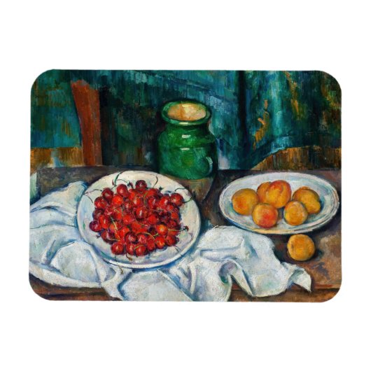 Paul Cezanne - Stilleven met Cherries en perachs Magneet (Horizontaal)