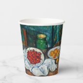 Paul Cezanne - Stilleven met Cherries en perachs Papieren Bekers (Achterkant)