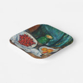 Paul Cezanne - Stilleven met Cherries en perachs Papieren Bordje (Gebogen)