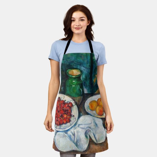 Paul Cezanne - Stilleven met Cherries en perachs Schort (Gedragen)