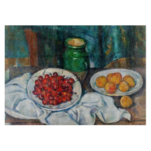 Paul Cezanne - Stilleven met Cherries en perachs Snijplank (Voorkant)