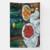 Paul Cezanne - Stilleven met Cherries en perachs Spandoek (Verticaal)