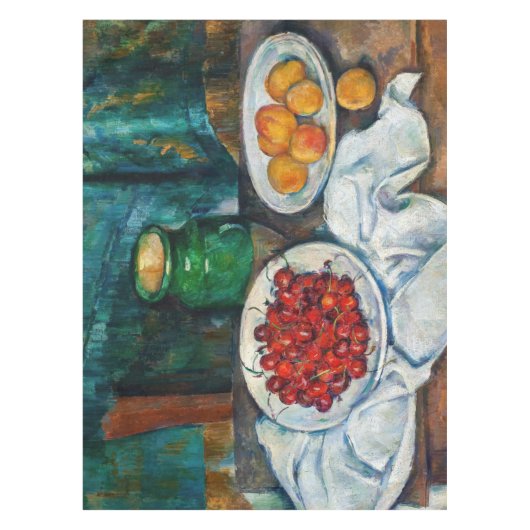 Paul Cezanne - Stilleven met Cherries en perachs Tafelkleed (Voorkant)