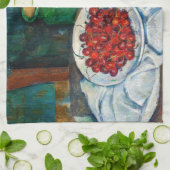 Paul Cezanne - Stilleven met Cherries en perachs Theedoek (Gevouwen)