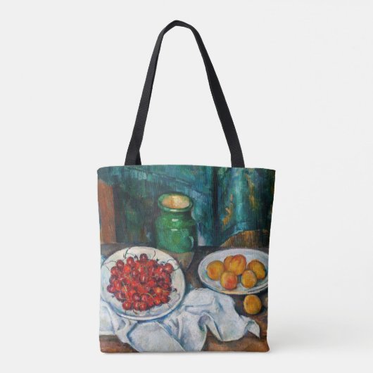 Paul Cezanne - Stilleven met Cherries en perachs Tote Bag (Achterkant)