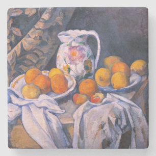 Paul Cezanne - Stilleven met een gordijn Stenen Onderzetter