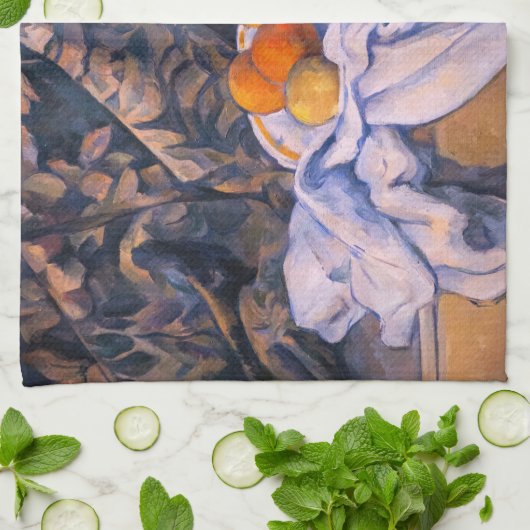 Paul Cezanne - Stilleven met een gordijn Theedoek (Gevouwen)