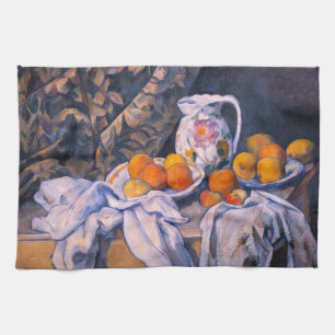Paul Cezanne - Stilleven met een gordijn Theedoek