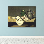 Paul Cezanne | Stilleven met een Kettle, c.1869 Canvas Afdruk (Insitu (Houten vloer))